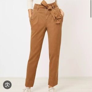 Loft - Camel Paperbag Taper Pants